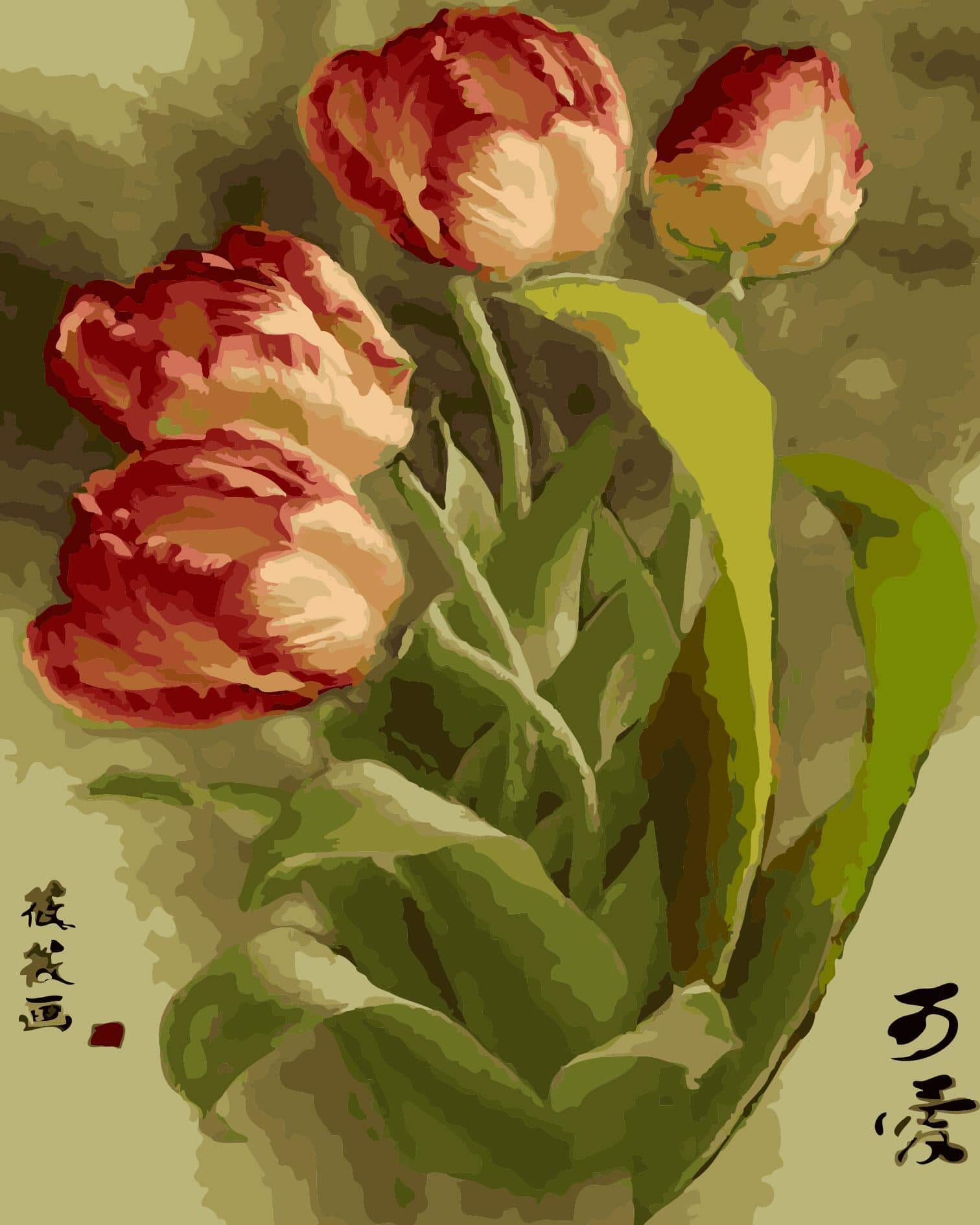 

Tulip Flowers Spring – Paint By Numbers - 40*50CM, 501 Original