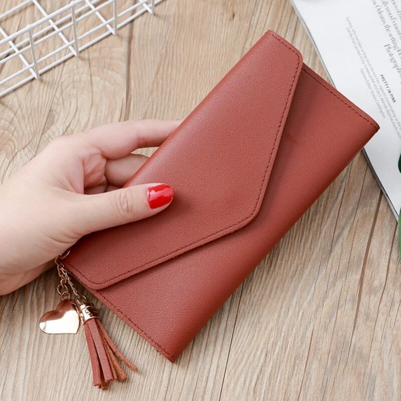 Big Capacity Women's Wallets Dull Polish Leather Wallet Double Zipper Day Clutch Purse Wristlet Coin Purse Card Holder Wallet
