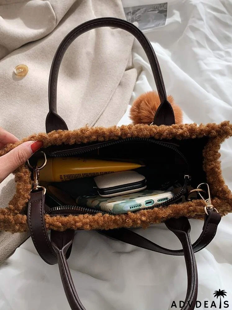 Contrast Binding Square Bag