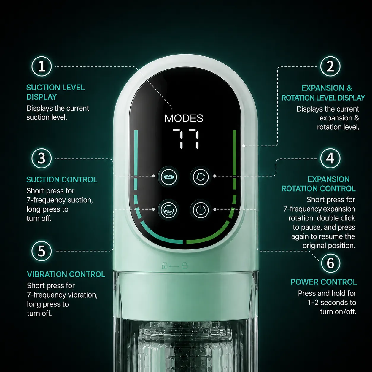 Heaven 4-in-1 Men's Pump Massager - Automatic Male Massager for Ultimate Pleasure detail image 5