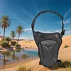 Motorcycle Leg Side Bag with Mesh Bag Waterproof Travle Waist Bag (Black)