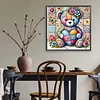 Diamond Painting -DIY Full Square Drill Colorful Patchwork Bear(35*35 CM)