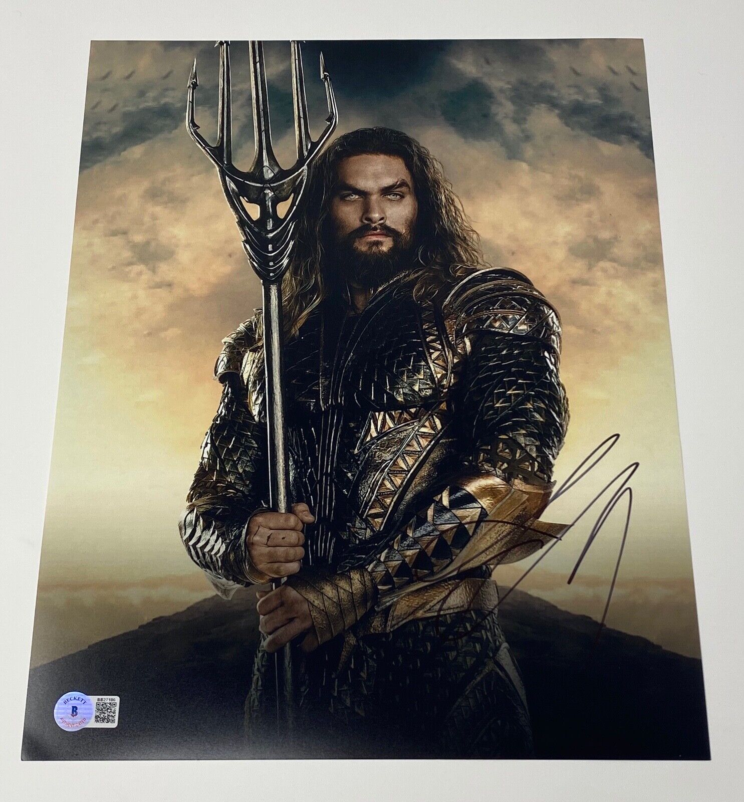 Jason Momoa Signed Autographed 11x14 Photo Poster painting AQUAMAN Beckett BAS COA