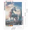 5D DIY Vollrundbohrer Diamantmalerei Fantasie Einhorn Kit Wohnkultur 30x40cm