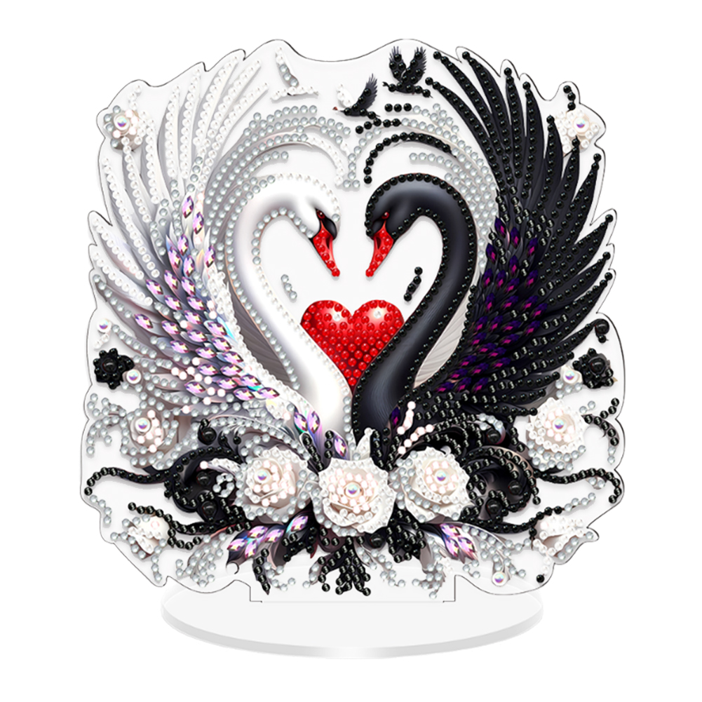 Special Shaped Diamond Painting Desktop Ornaments Kit for Adults DIY (Swan)
