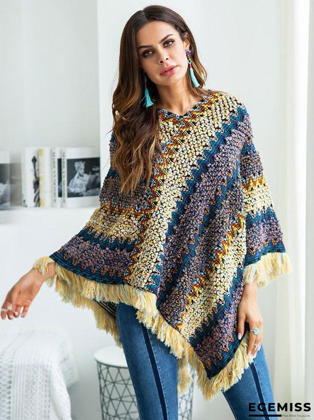 Bohemia Retro Loose Tassels Sweater Tops | EGEMISS