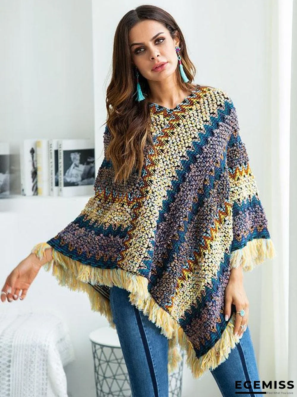 Bohemia Retro Loose Tassels Sweater Tops | EGEMISS