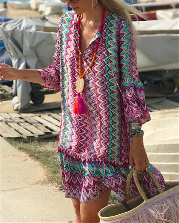 bohemian holiday daily fashion mini dresses p114125