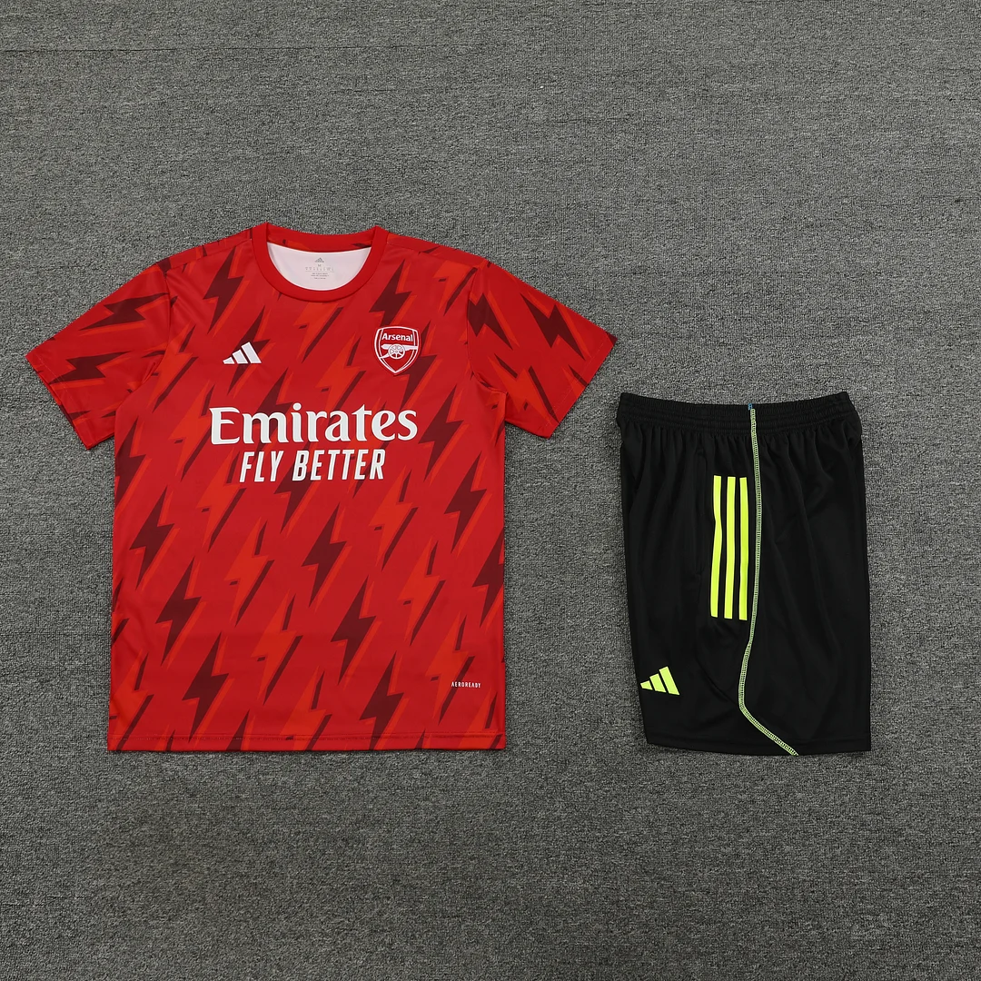 23/24 Arsenal Short Sleeve Red Training Kit Football T-Shirt