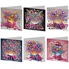 6PCS Diamond Painting Gift Greeting Cards Postcards with Envelopes