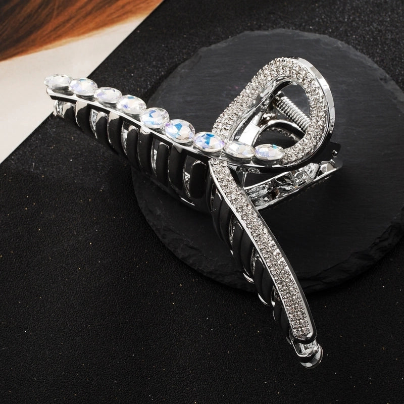 Women’s Elegant Luxurious Sweet Square Heart Shape Acetic Acid Sheets Inlay Rhinestones Hair Claws