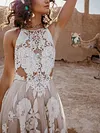 Crochet Backless Halterneck Maxi Dress
