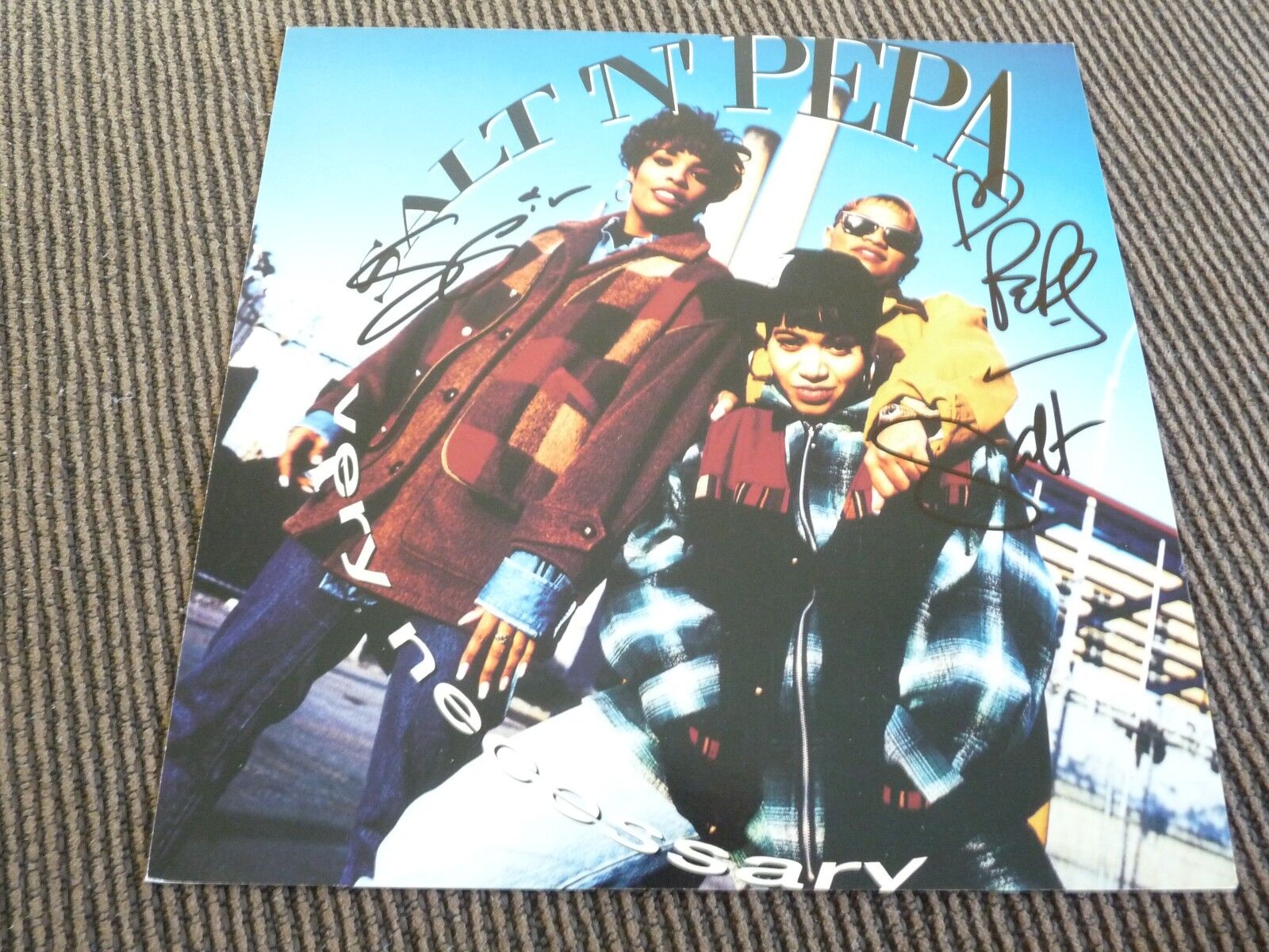 Salt N Pepa Signed Autographed Record Flat Poster Photo Poster painting x3 PSA Guaranteed #3