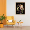 Diamond Painting -DIY Round Drill Princess Changfa Le Pei Silhouette(40X50CM)