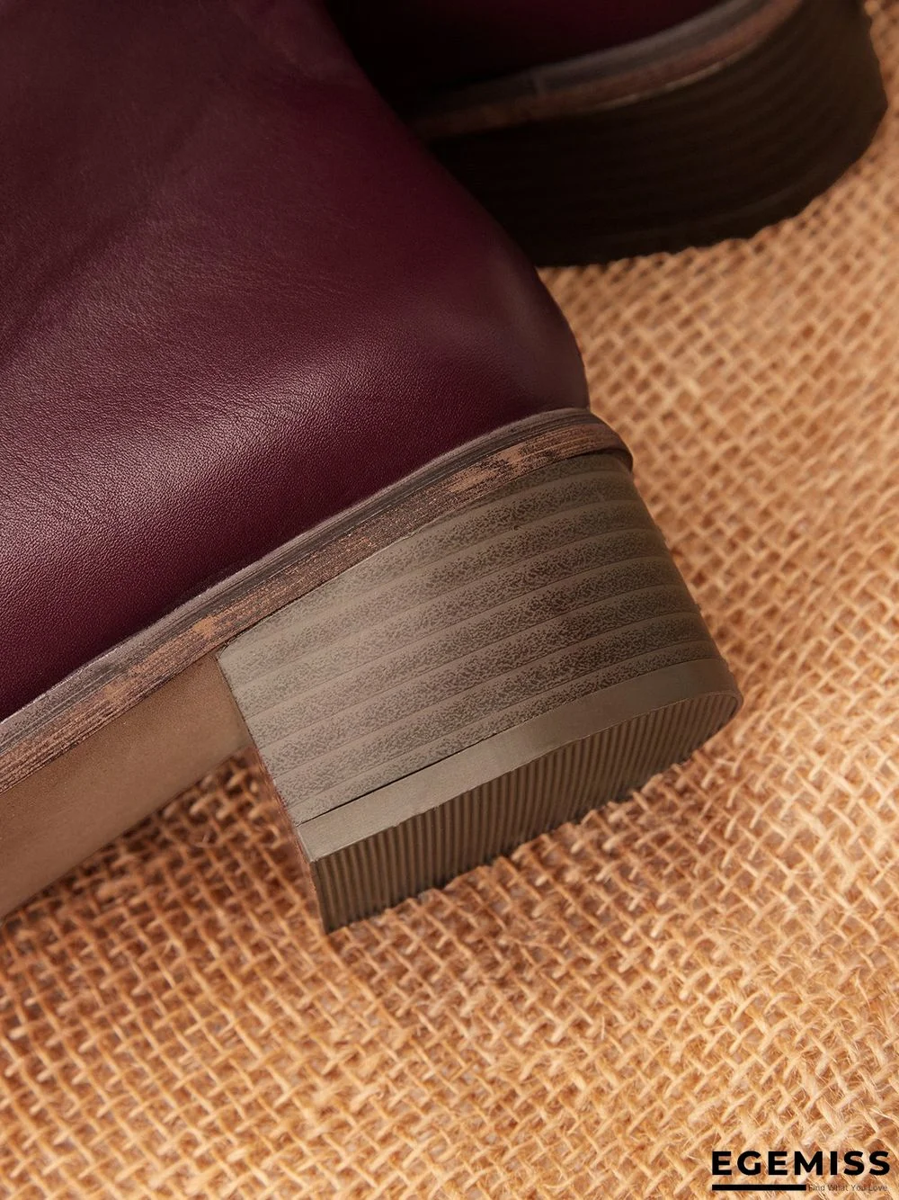 Retro Distressed Polished Color Zipper Thick Heel Pointed Ankle Boots | EGEMISS