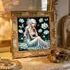 Special Shape Rhinestone Diamond Painting Kit Partial Drill(Lotus Lady)