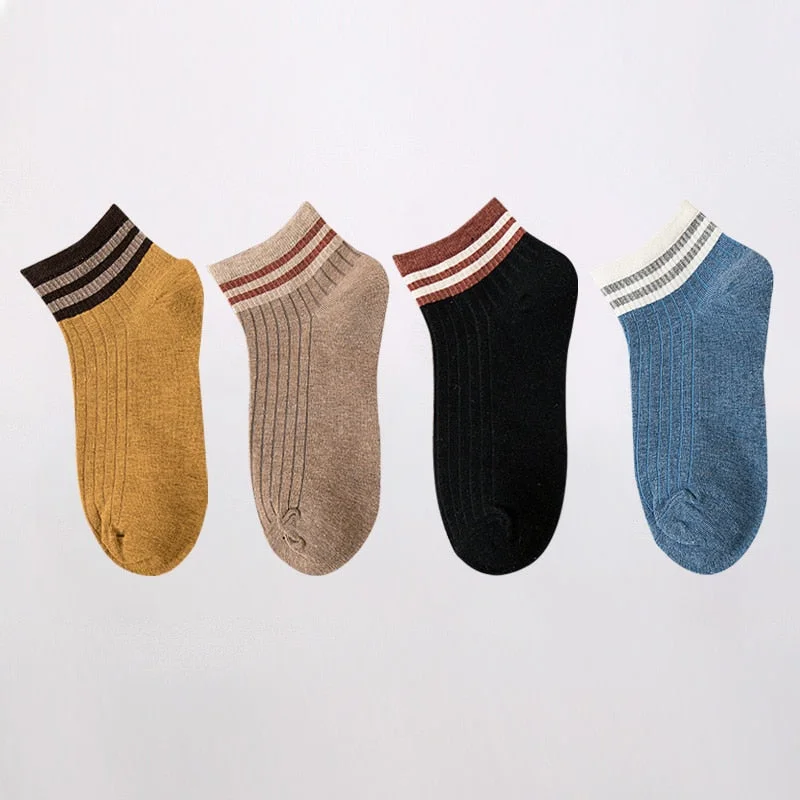 4 Pairs Lot Fashion Socks Women 2021 New Spring Cotton Color Novelty Girls Cute Heart Embroidery Casual Funny Ankle Socks Pack