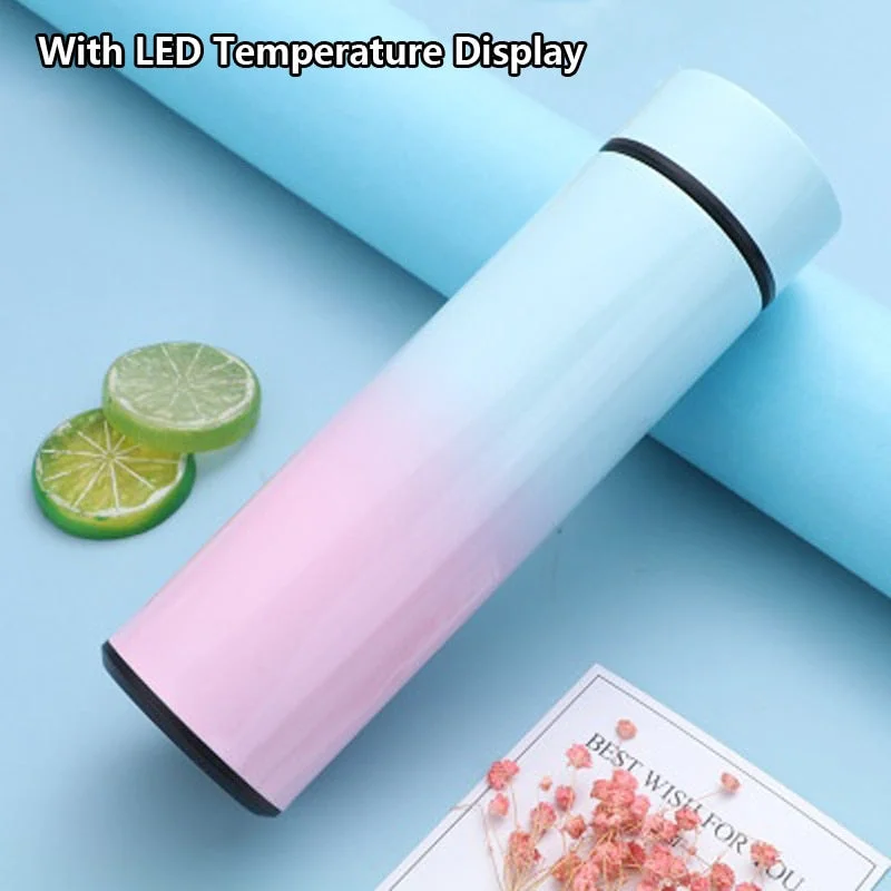 500ML Intelligent Thermos Vacuum Flasks for Tea Water Coffee Thermo Bottle Cup Temperature Display Stainless Steel Thermal Mug