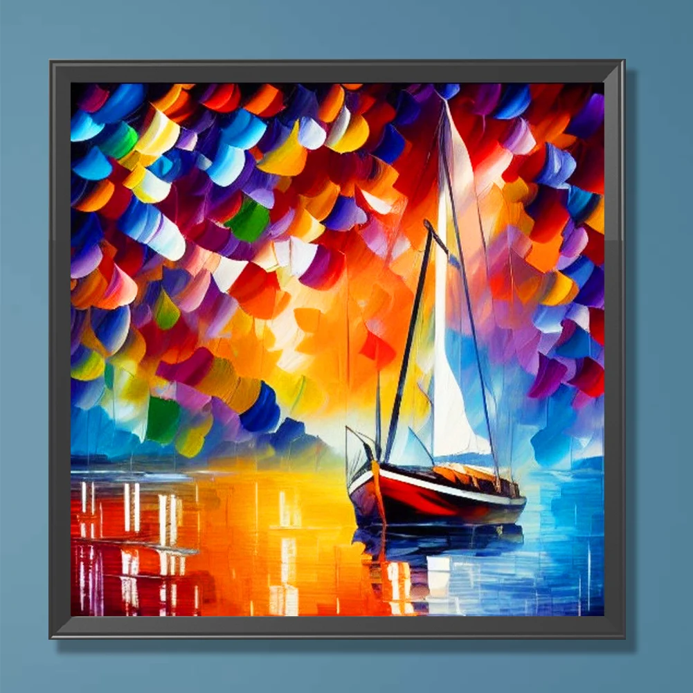 Diamond Painting - Full Round Drill - Oil Colour Car(Canvas|30*30cm)