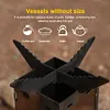 Folding Firewood Stove Stainless Steel BBQ Rocket Stove for Traveling BBQ Picnic