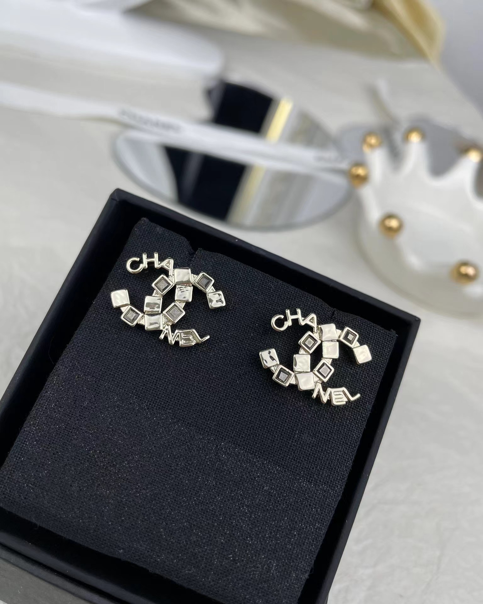 Buy replica Chanel Letters Double C Earrings and replica jewelry from PICKS Jewelry