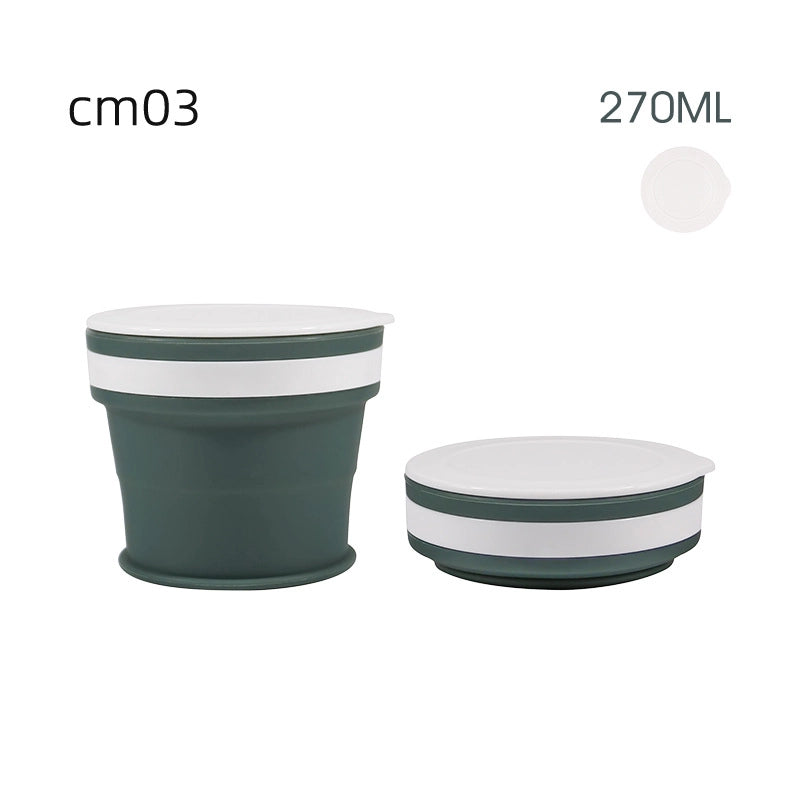 Silicone Folding Water Cup Custom Telescopic Coffee Cup Travel Camping Portable Gargle Cup Handy Cup Factory