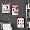 3pcs - Warning Shot - Warning Vintage Metal  Signs(8*12Inch) 