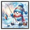 【Limited Stock Sale】Snowman Fishing-11CT Stamped Cross Stitch 40*40cm/15.75*15.75in tapestrymarket