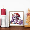 Santa Hat Unicorn - Crystal Rhinestone Diamond Painting