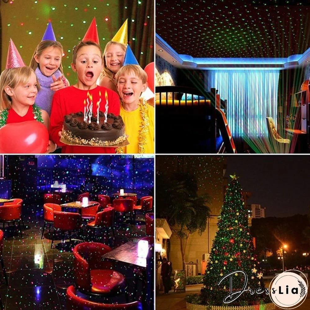 Remote control Outdoor Indoor Waterproof Green & Red Laser Projector Light for Party Landscape Garden Halloween Christmas Decoration Gift