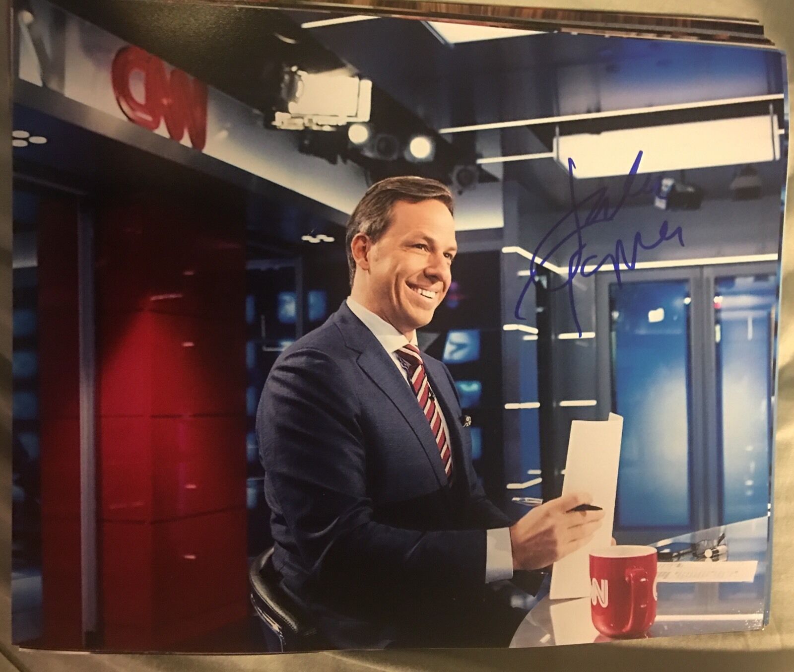 Jake Tapper Signed 8x10 Photo Poster painting COA Autograph State Of The Union CNN D7