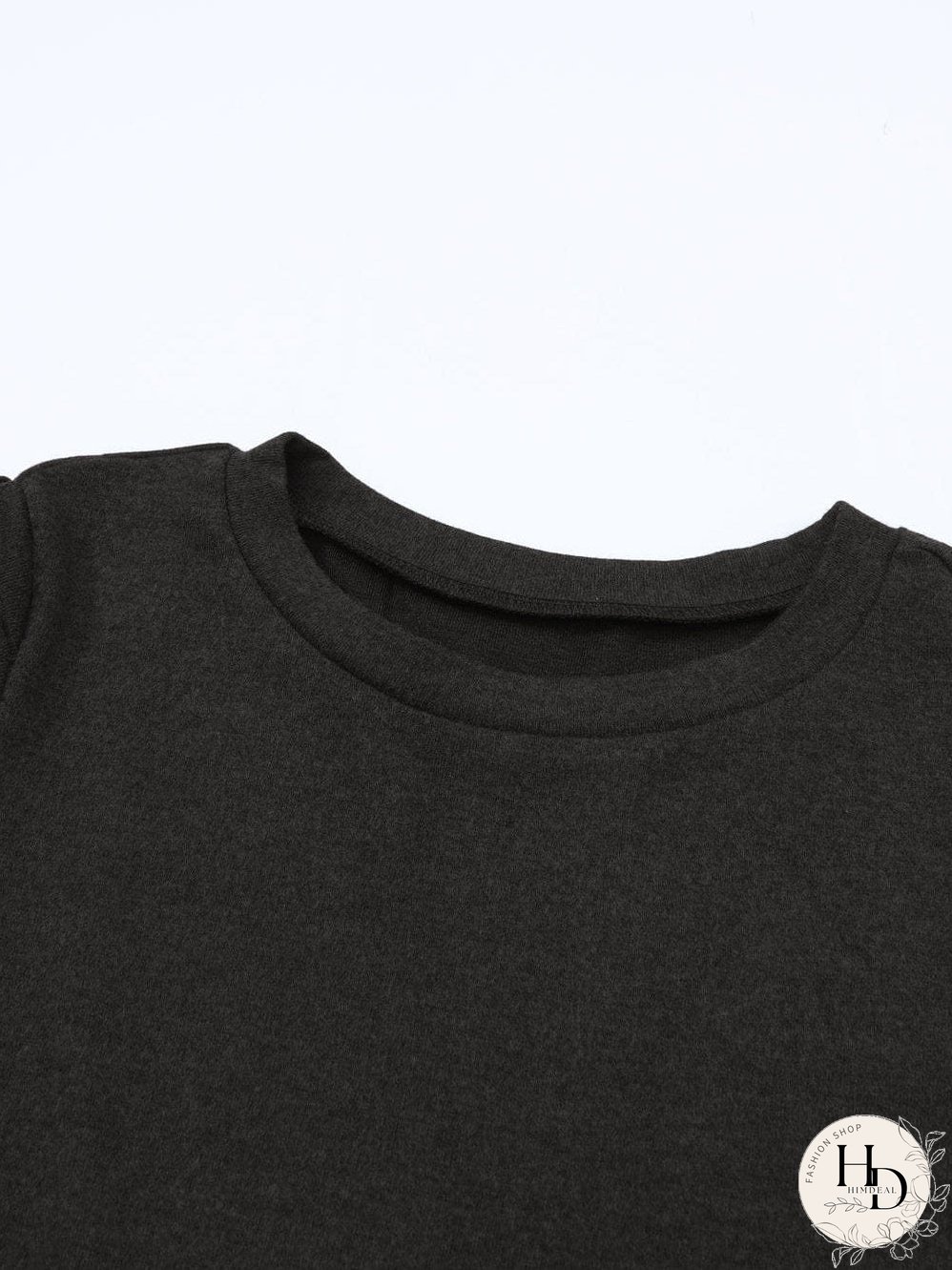Chic Black Button Accent Sheath Top