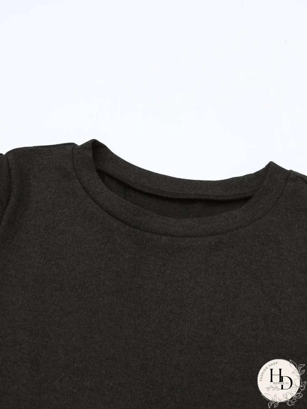 Chic Black Button Accent Sheath Top