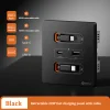 International Electric 20W Fast Charging USB Socket Switch Panel 86 Type Mobile Phone Charging Type-c Home With Retractable Wire