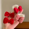 Cute Red Brown Flower Bowknot Hair Bands