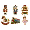 6PCS Nutcracker Christmas DIY Pearl Diamond Painting Christmas Fridge Magnets, Sparkling Rhinestone Refrigerator Magnet Craft Kit for Home Decor & Gifts