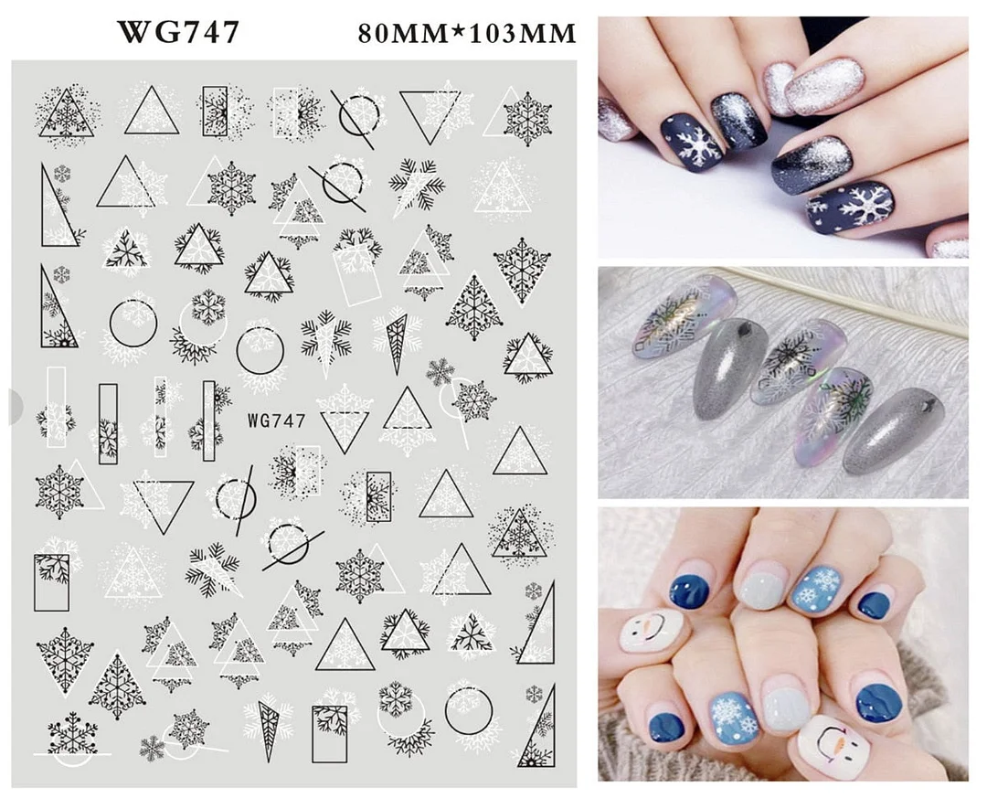 1PC Fall Leaf Flowers Line 3D Nail Sticker Mape Leaves Waves Pattern Decals Slider DIY Nail Art Decoration Wraps For Manicures-Nail Inspo