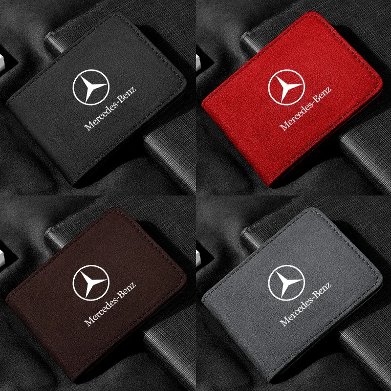 Car logo driver's license leather case card holder