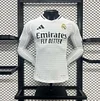 2024-2025 Player Version Real Madrid Home Long Sleeve Football Shirt 1:1 Thai Quality