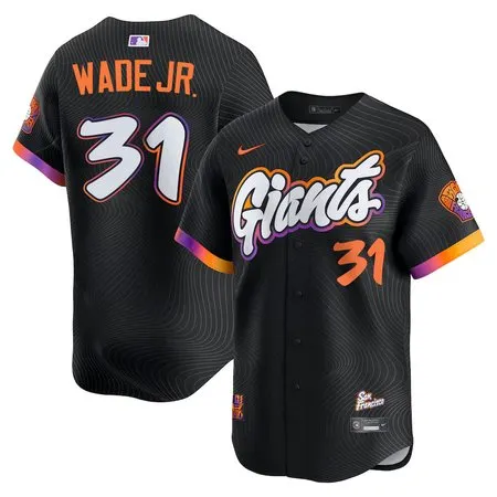 Youth San Francisco Giants #31 LaMonte Wade Jr.  Anthracite 2025 City Connect Limited Jersey