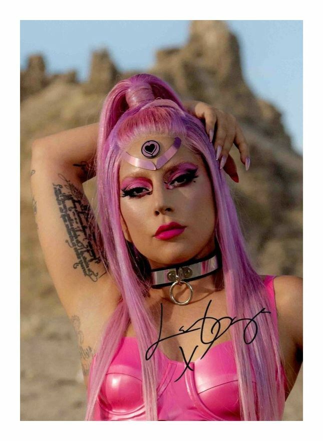 LADY GAGA AUTOGRAPH SIGNED PP Photo Poster painting POSTER