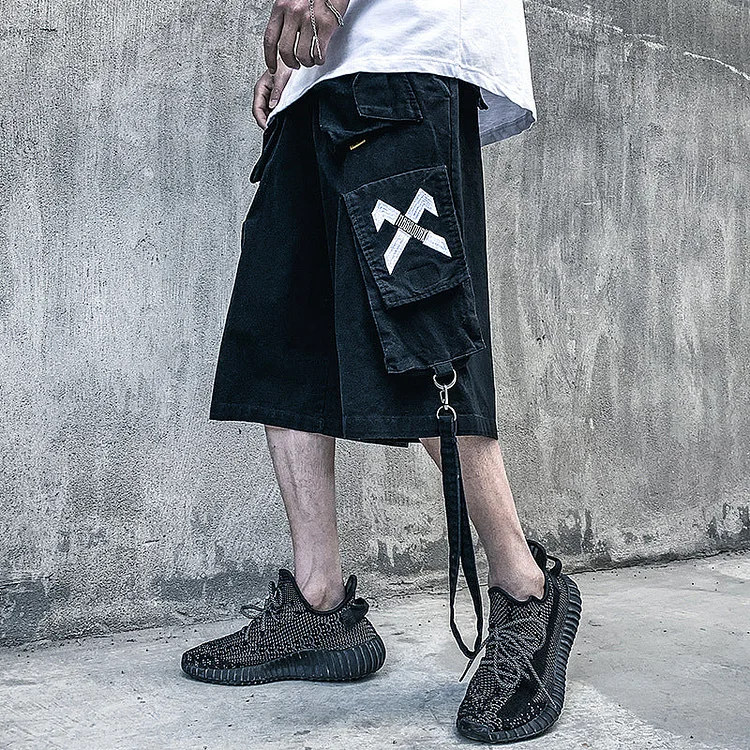 Summer Workwear Fashion Brand Hip Hop Dark Casual Straight Leg Pants-dark style-men's clothing-halloween