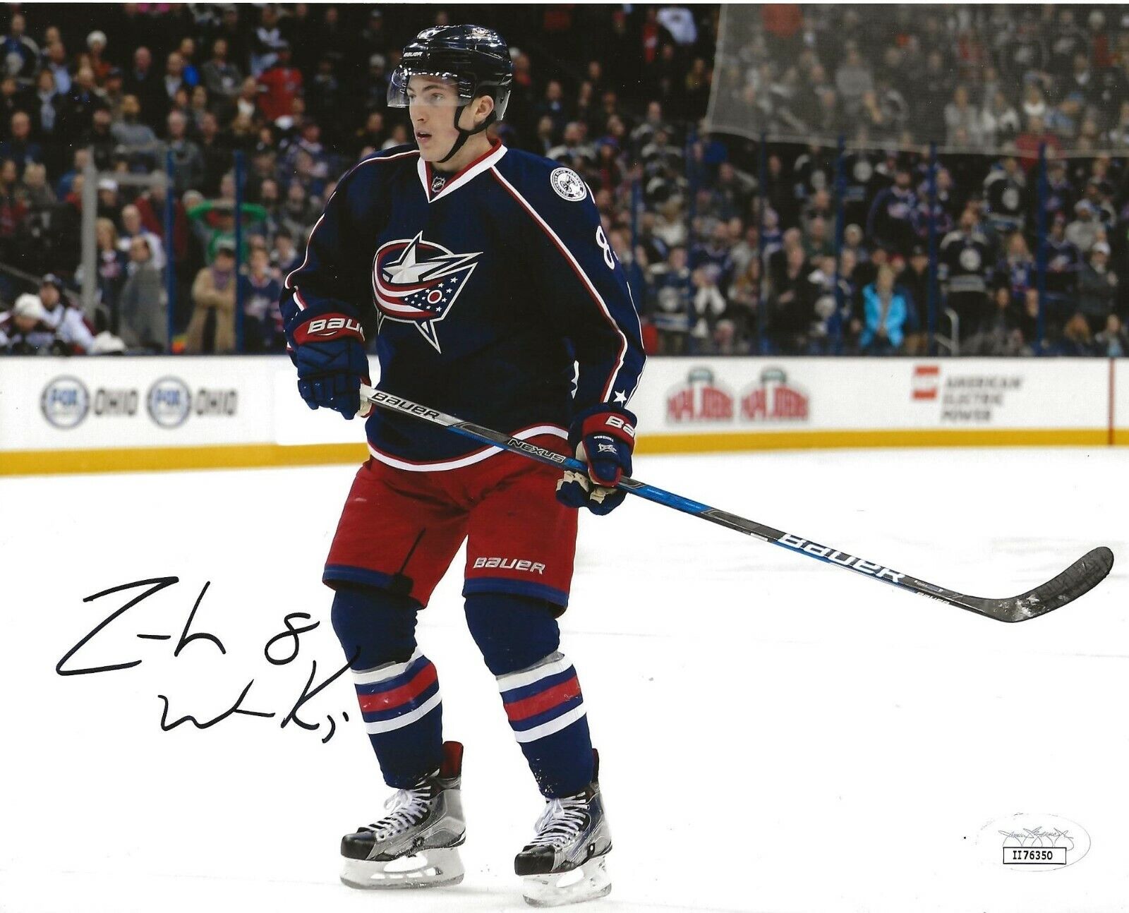 Zach Werenski signed Columbus Blue Jackets 8x10 Photo Poster painting autographed 2 JSA