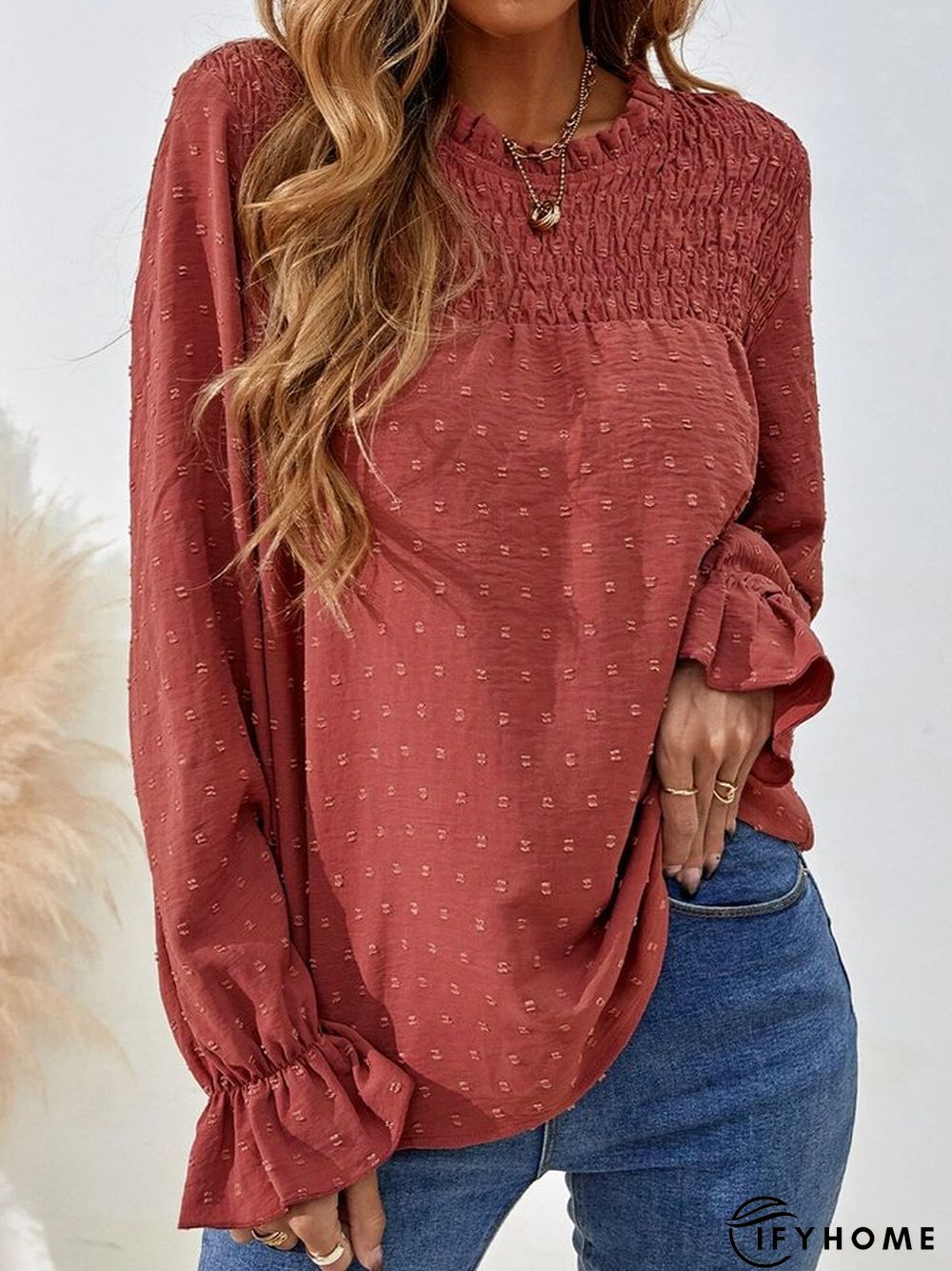 Loose Casual Plain Crew Neck Top | IFYHOME