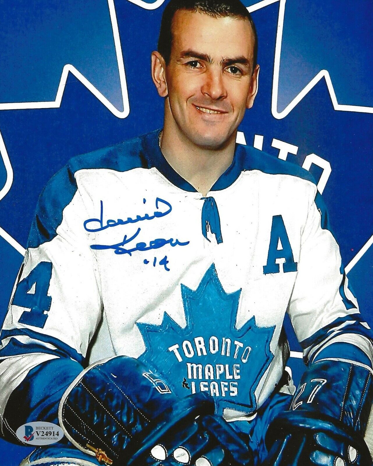 Dave Keon signed Toronto Maple Leafs 8x10 Photo Poster painting autographed HOF 2 BAS Beckett