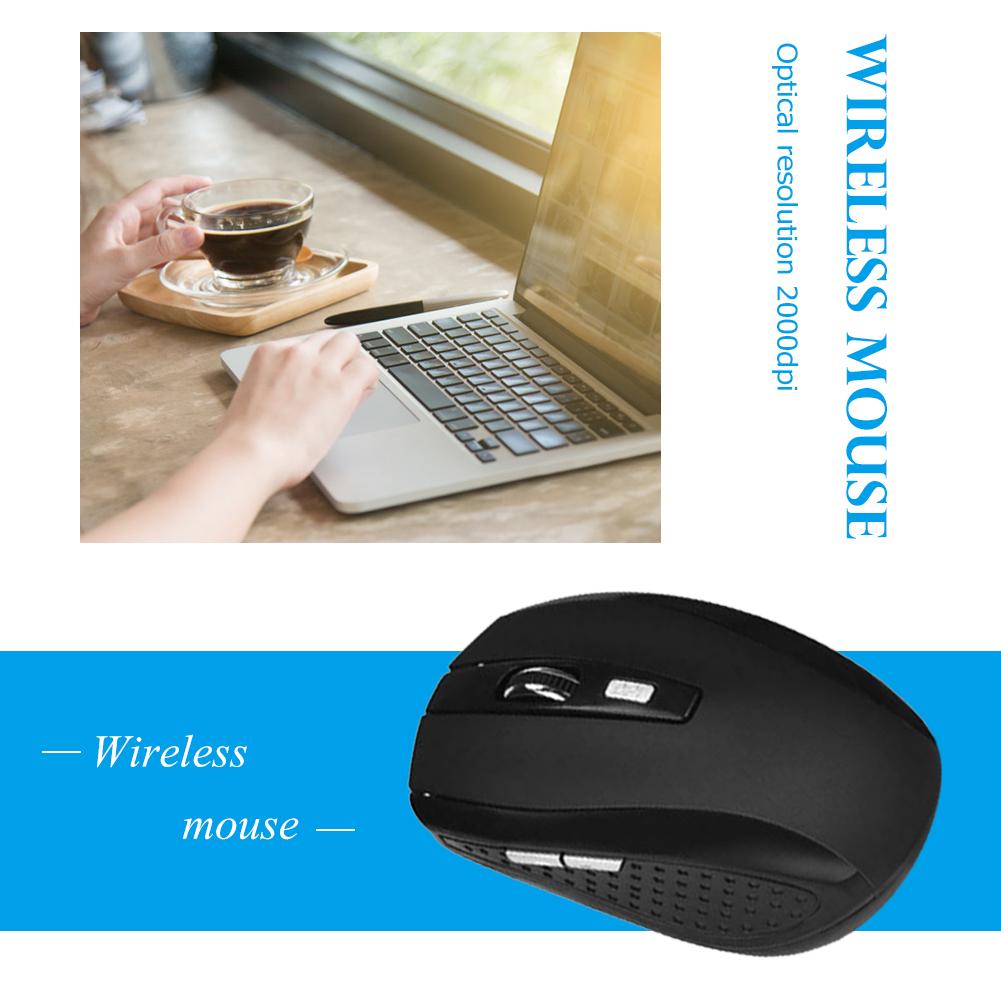 Portable 2.4GHz Wireless Optical Mouse 6 Buttons USB Receiver 2000 DPI Mice от Cesdeals WW