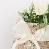1 Set | Gold Sequin Flower Girl Petal Basket and Ring Bearer Pillow Wedding Set
