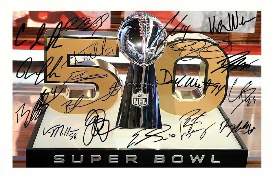 DENVER BRONCOS SUPERBOWL 50 AUTOGRAPH SIGNED Photo Poster painting POSTER PRINT