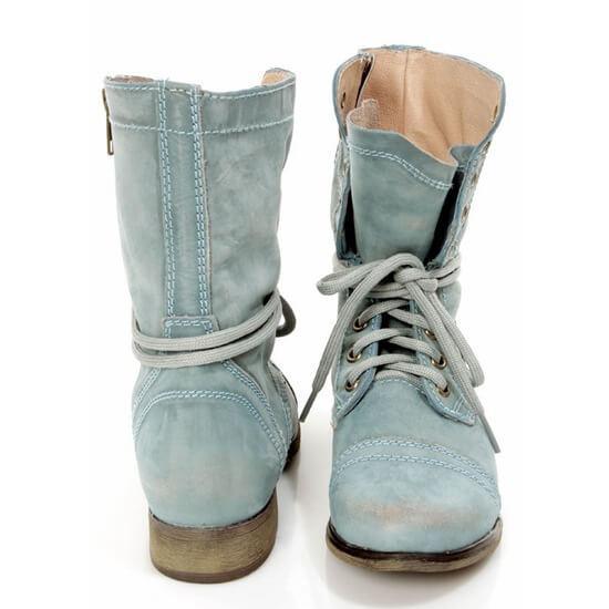 VCSHOES Leather Lace Up Wide Calf Boots