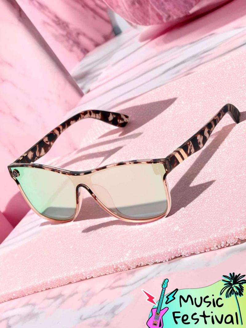 Product Introduction of Tortoise Shell Pattern Flat Top Sunglasses for Women, Sun Protection Sunglasses for Men, Trends 2024 for Outdoor Activities Back To School Fall Streetwear Mascs 11
